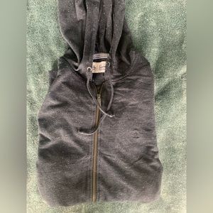 Penguin Lightweight zip up hoodie - textured black color - men’s large